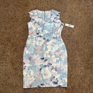 Calvin Klein Floral Sheath Dress | Size 16 | NWT